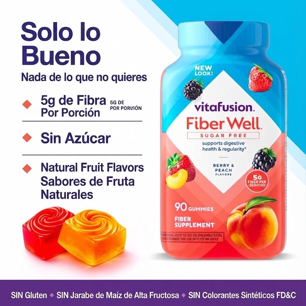 Gomitas de Fibra Sin Azúcar | Digestión, Microbiota y Anti-Inflamación