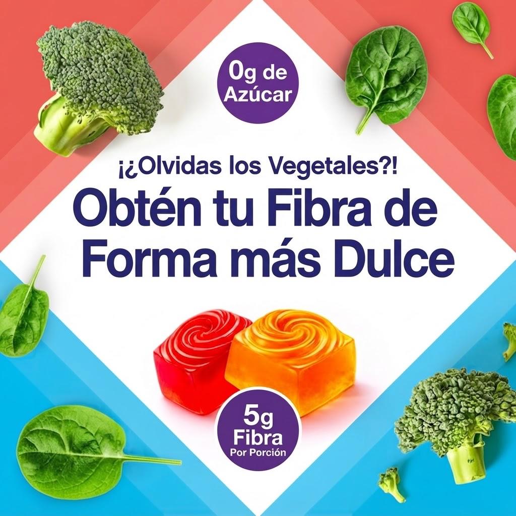Gomitas de Fibra Sin Azúcar | Digestión, Microbiota y Anti-Inflamación