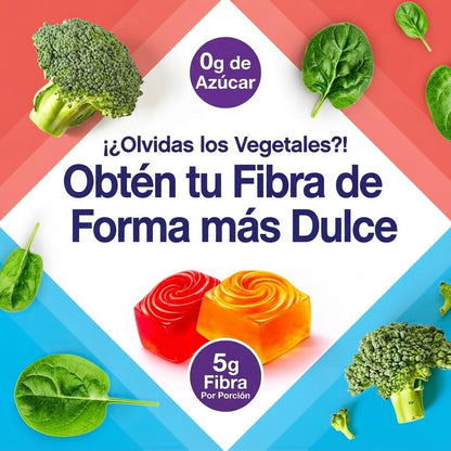 Gomitas de Fibra Sin Azúcar | Digestión, Microbiota y Anti-Inflamación